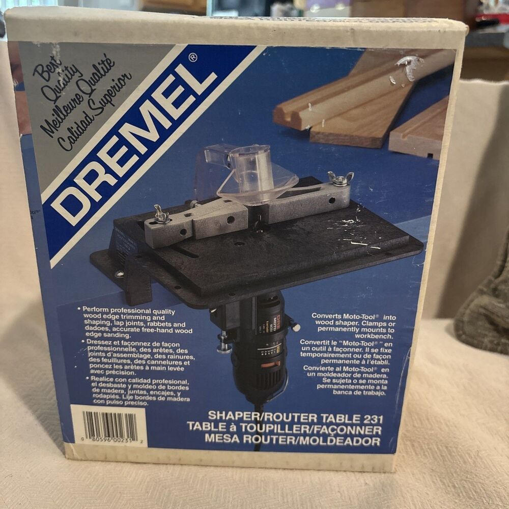 Dremel 231 Portable Rotary Tool Shaper and Router Table  Big New